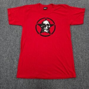 Rothco Skull Star Graphic T-Shirt, Mens Red, Short Sleeve, Cotton Blend,‎ Rock
